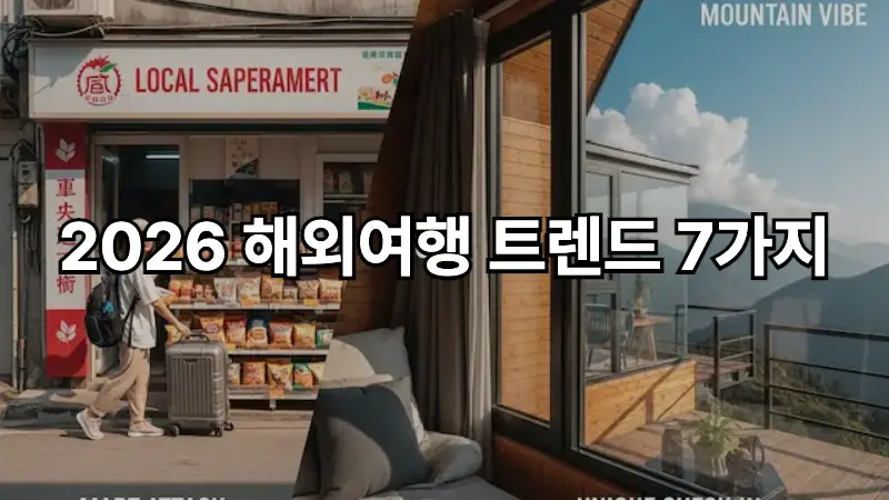 고물가 시대의 2026 해외여행 트렌드 7가지 & 떠오르는 가성비 여행지 추천